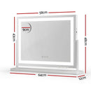 Embellir Makeup Mirror 58x46cm 360～ Rotatable Vanity Mirror with Lights Bright Light Strip Adjustable - RnR Galore