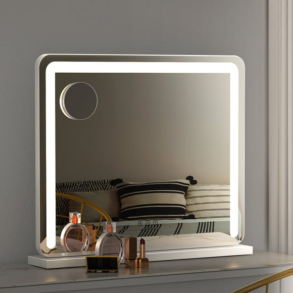 Embellir Makeup Mirror 60x50cm Hollywood Vanity with LED Light Tabletop White - RnR Galore