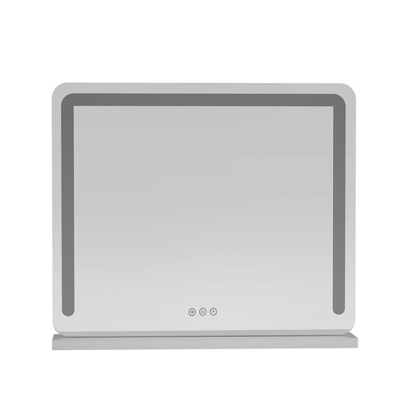 Embellir Makeup Mirror 60x50cm Hollywood Vanity with LED Light Tabletop White - RnR Galore