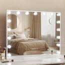 Embellir Makeup Mirror 80x60cm Hollywood Vanity with LED Light Tabletop White - RnR Galore
