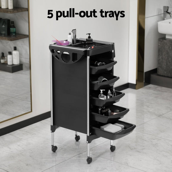 Embellir Salon Trolley Cart Spa Beauty Rolling Tray Hairdressing Storage 6 Tiers - RnR Galore