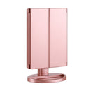 Embellir Tri - fold Makeup Mirror 1X2X3X Magnifying with LED Light Travel Portable Pink - RnR Galore