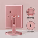 Embellir Tri - fold Makeup Mirror 1X2X3X Magnifying with LED Light Travel Portable Pink - RnR Galore