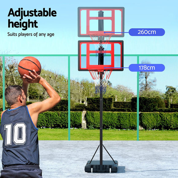 Everfit 2.6M Basketball Hoop Stand System Portable Kid - RnR Galore