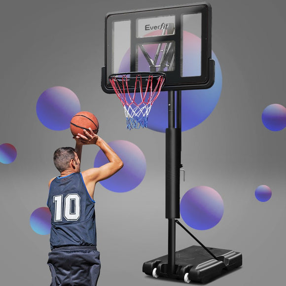 Everfit 3.05M Basketball Hoop Stand System Adjustable Height Portable Pro Black - RnR Galore
