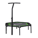 Everfit 48inch Hexagon Fitness Trampoline Rebounder Adjustable Handrail Green - RnR Galore