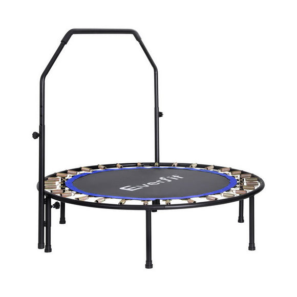Everfit 48inch Round Fitness Trampoline Rebounder Adjustable Handrail Blue - RnR Galore
