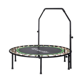 Everfit 48inch Round Fitness Trampoline Rebounder Adjustable Handrail Green - RnR Galore