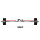 Everfit 48kg Barbell Set Weight Plates Bar Lifting Bench 168cm - RnR Galore