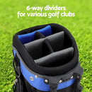 Everfit 6 Way Dividers Golf Bag Stand Insulated Carry Bag Zippered Rain Cover - RnR Galore
