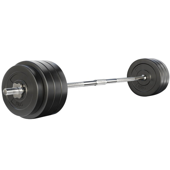 Everfit 78kg Barbell Set Weight Plates Bar Lifting Bench 168cm - RnR Galore