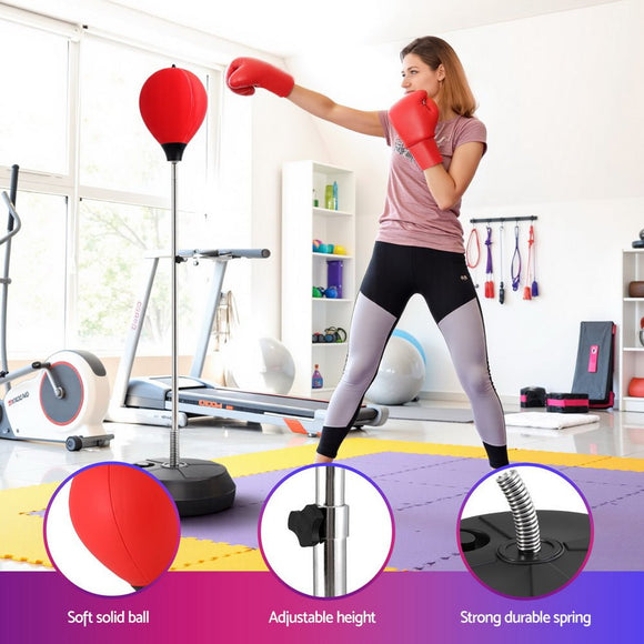 Everfit Adult Punching Bag Stand 150cm Adjustable Freestanding with Gloves and Pump - RnR Galore