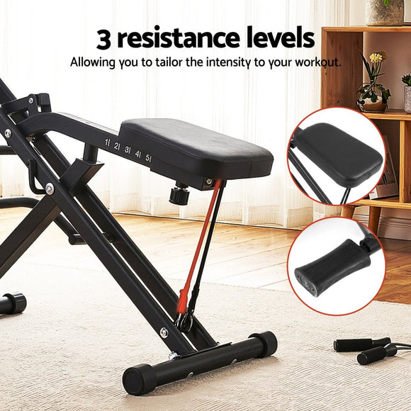 Everfit Foldable Squat Machine Deep Squat Rowing Machine 5 Adjustable Seat Home Gym - RnR Galore