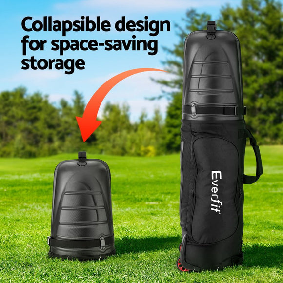 Everfit Golf Travel Bags for Airlines with Wheels Golf Clubs Hard Case Foldable - RnR Galore
