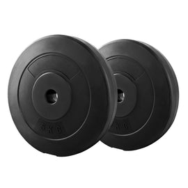 Everfit Weight Plates Standard 2X 5kg Barbell Plate Weight Lifting - RnR Galore