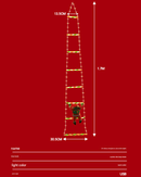 Festive Climbing Santa LED Ladder Light - USB Powered Outdoor Christmas Hanging Decoration with Remote(1.7m) - RnR Galore