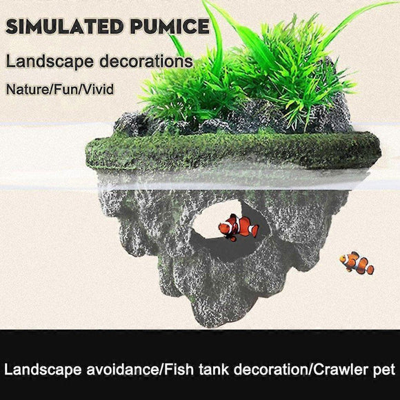 Fish Tank Aquascape Hoverstone Decoration Natural Rock Landscaping for Aquarium - L - RnR Galore