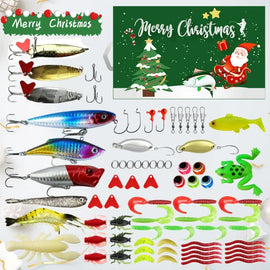Fishing Lures Tackle Set for Fisher Men, Father, Granpa, Boys - 2025 Christmas Surprise Gift 78pcs - RnR Galore