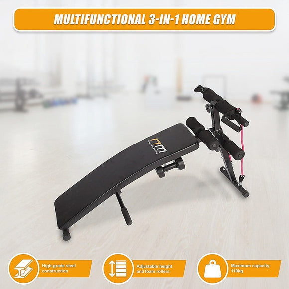 Foldable Incline Sit Up Bench for Home Gym Ab Workout Training - RnR Galore