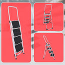 Foldable Non Slip 4 Step Steel Ladder - RnR Galore
