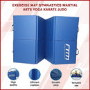 Folding Blue Exercise Mat – Gymnastics, Martial Arts, Yoga, Karate & Judo Training - RnR Galore