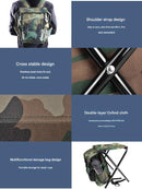 Folding Camo Backpack Stool - Portable Chair for Camping & Fishing - RnR Galore
