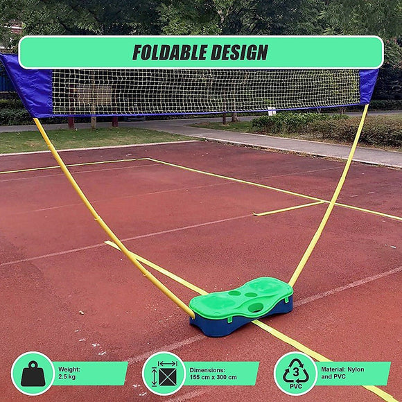 Folding Portable Badminton Combo Set Volleyball Net Outdoor Sports - RnR Galore