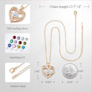 Forever Love Heart Birthstone Necklace: 925 Sterling Silver Jewelry for Mom, Wife, Friend – Ideal for Mother’s Day, Anniversaries & Birthday（white diamond,April） - RnR Galore
