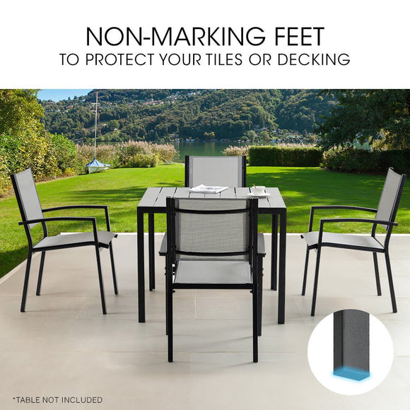 Fortia 4pc Outdoor Dining Chair Set, Furniture for Outside - RnR Galore