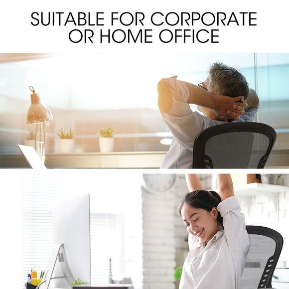 FORTIA Ergonomic Office Desk Chair, Coolmesh Fabric, Adjustable Recline, Black Mesh/Black Frame - RnR Galore