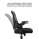FORTIA Ergonomic Office Desk Chair, Coolmesh Fabric, Adjustable Recline, Black Mesh/Black Frame - RnR Galore