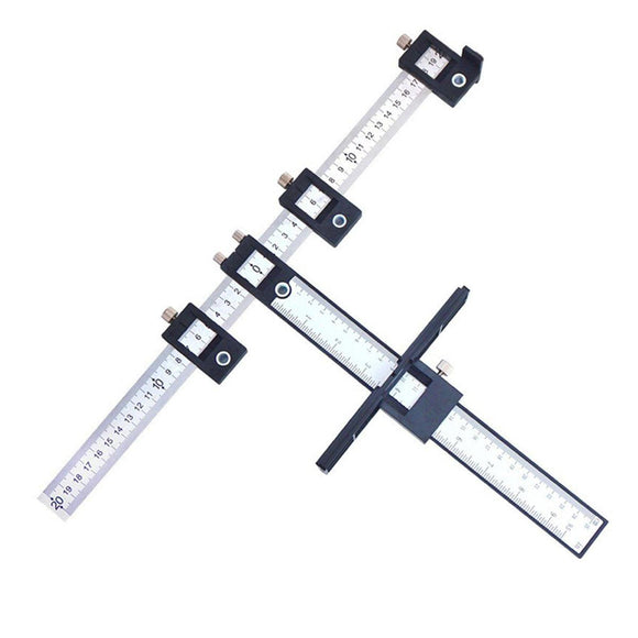 Furniture Carpentry Drill Guide Punch Locator Woodworking Hole Locator Ruler - Blue - RnR Galore