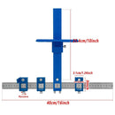 Furniture Carpentry Drill Guide Punch Locator Woodworking Hole Locator Ruler - Blue - RnR Galore