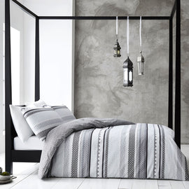 Gabrielle Grey Quilt Cover Set King - RnR Galore