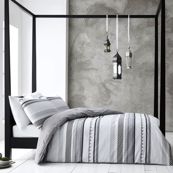 Gabrielle Grey Quilt Cover Set King - RnR Galore
