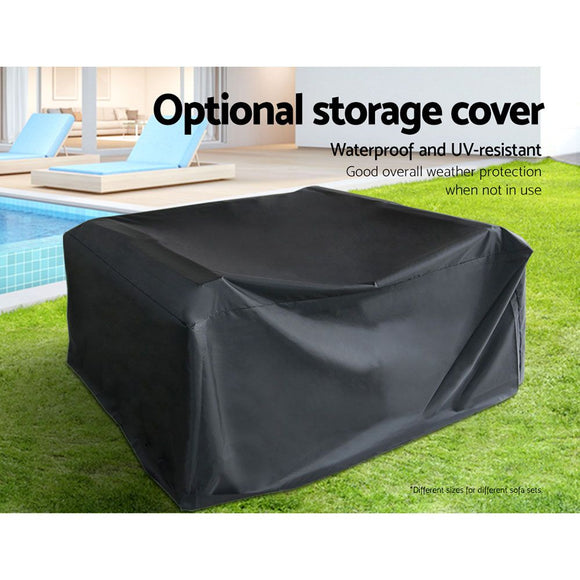 Gardeon 12PC Sofa Set with Storage Cover Outdoor Furniture Wicker - RnR Galore