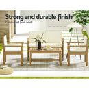 Gardeon 4 - Piece Outdoor Sofa Set Wooden Couch Lounge Setting - RnR Galore
