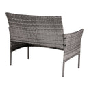 Gardeon 4 Seater Outdoor Sofa Set Wicker Setting Table Chair Furniture Grey - RnR Galore