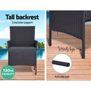 Gardeon 4 Seater Outdoor Sofa Set with Storage Cover Wicker Table Chair DarkGrey - RnR Galore