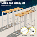 Gardeon 7 - Piece Outdoor Bar Set Table Chairs Patio Bistro Set 6 Seater - RnR Galore