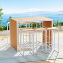 Gardeon 7 - Piece Outdoor Bar Set Table Chairs Patio Bistro Set 6 Seater - RnR Galore