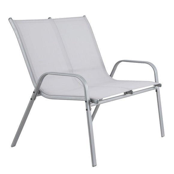 Gardeon Garden Bench Seat Steel Outdoor Patio Park Lounge Backyard Chair Grey - RnR Galore