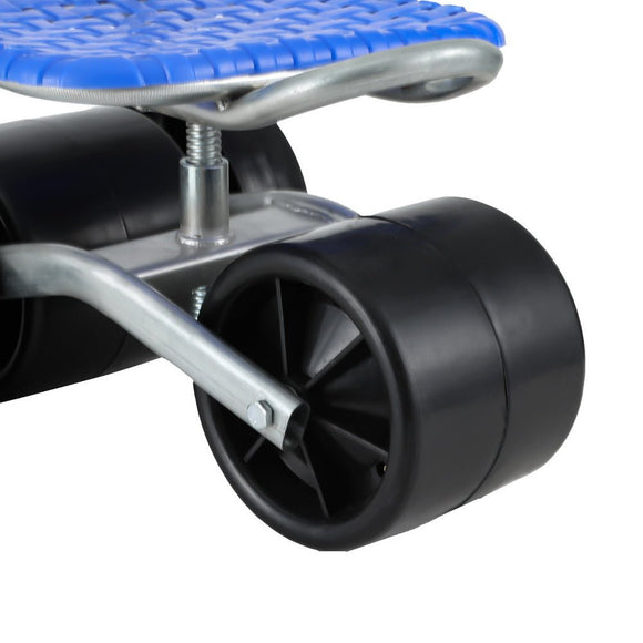 Gardeon Garden Stool Seat Foldable with Wheels Blue - RnR Galore
