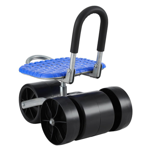 Gardeon Garden Stool Seat Foldable with Wheels Blue - RnR Galore