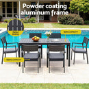 Gardeon Outdoor Dining Set 9PCS Aluminum Extendable Table Chairs Patio Furniture - RnR Galore