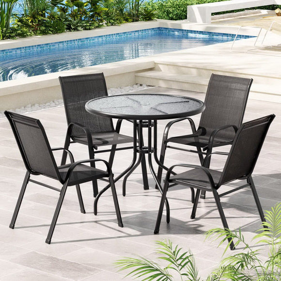 Gardeon Outdoor Dining Set Table and Chairs Patio Garden Furniture Bistro Set - RnR Galore