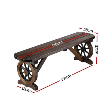 Gardeon Outdoor Garden Bench Seat Wooden Patio Furniture Wagon Dining Chair - RnR Galore