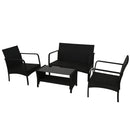 Gardeon Outdoor Sofa Set Lounge Setting Wicker Table and Chairs Garden Patio Furniture - RnR Galore