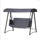 Gardeon Outdoor Swing Chair Garden Bench Furniture Canopy 3 Seater Rattan Grey - RnR Galore
