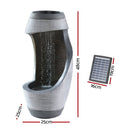 Gardeon Solar Fountain Water Feature Bird Bath Outdoor Garden Cascade 48CM Grey - RnR Galore